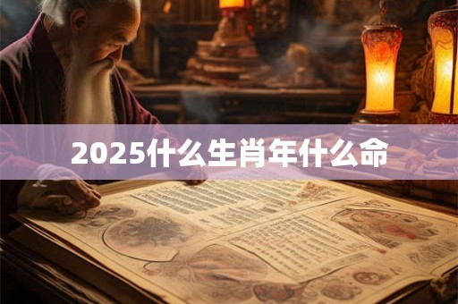 2025什么生肖年什么命 2025什么生肖年什么命
