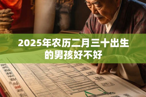 2025年农历二月三十出生的男孩好不好