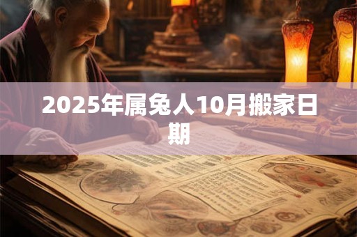 2025年属兔人10月搬家日期 2025年属兔人10月搬家日期