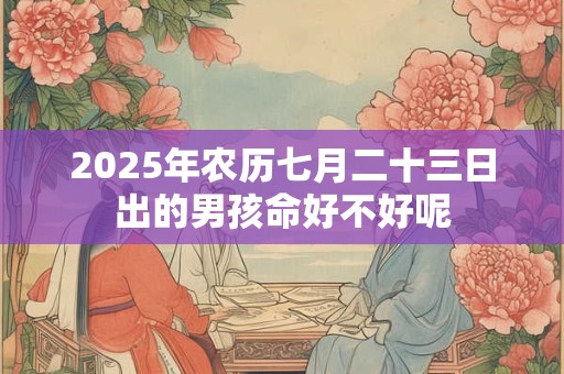 2026年农历七月二十三日出的男孩命好不好呢