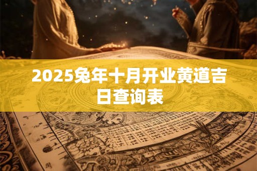 2025兔年十月开业黄道吉日查询表 2025兔年十月开业黄道吉日查询表
