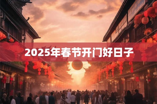 2025年春节开门好日子 2025年春节开门好日子