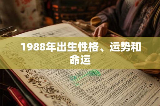 1988年出生性格、运势和命运 1988年出生性格、运势和命运