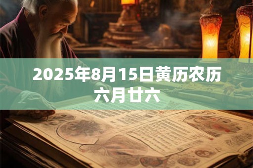 2025年8月15日黄历农历六月廿六 2025年8月15日黄历农历六月廿六