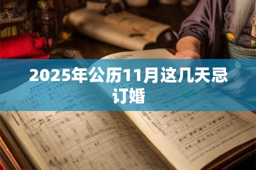 2025年公历11月这几天忌订婚