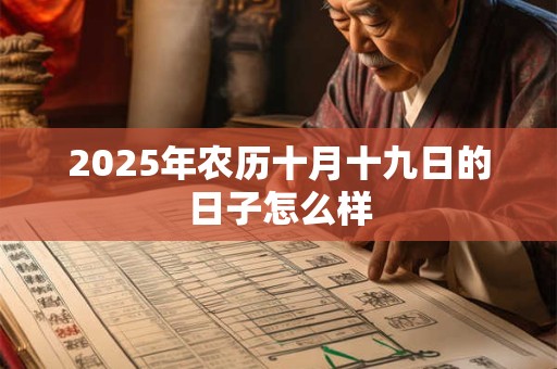 2025年农历十月十九日的日子怎么样 2025年农历十月十九日的日子怎么样