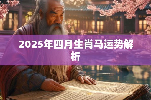 2025年四月生肖马运势解析 2025年四月生肖马运势解析