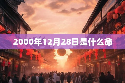 2000年12月28日是什么命