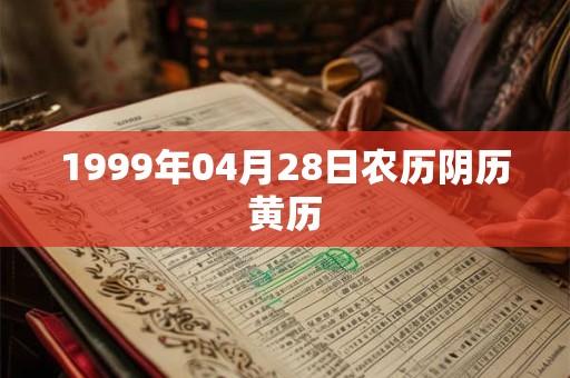 1999年04月28日农历阴历黄历 1999年04月28日农历阴历黄历