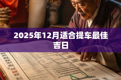2025年12月适合提车最佳吉日