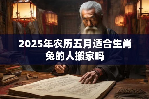 2025年农历五月适合生肖兔的人搬家吗 2025年农历五月适合生肖兔的人搬家吗