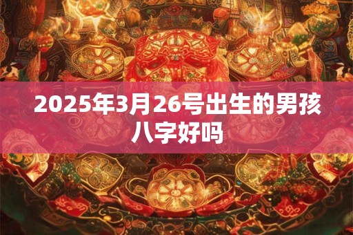 2025年3月26号出生的男孩八字好吗 2025年3月26号出生的男孩八字好吗
