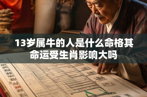 13岁属牛的人是什么命格其命运受生肖影响大吗 13岁属牛的人是什么命格其命运受生肖影响大吗