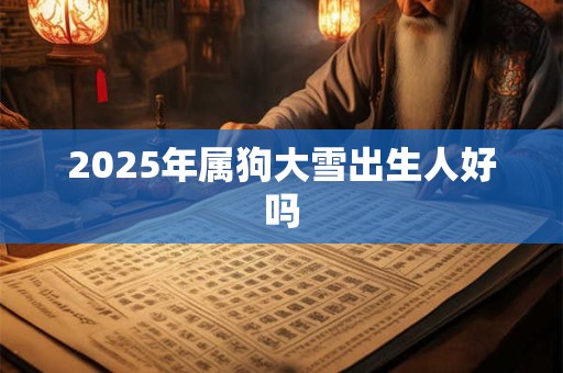 2026年属狗大雪出生人好吗 2026年属狗大雪出生人好吗