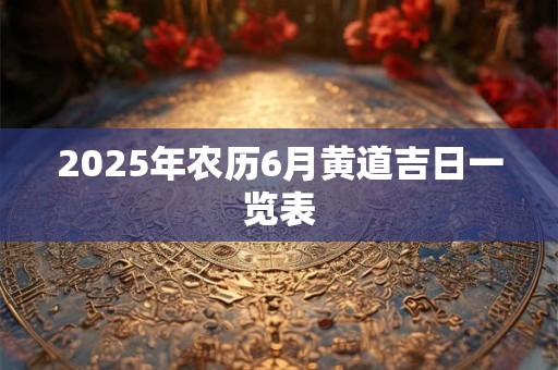 2025年农历6月黄道吉日一览表