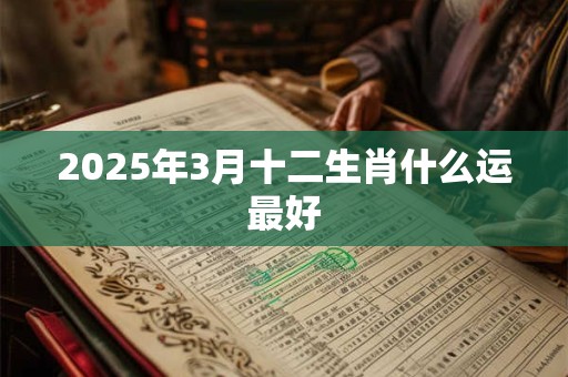 2026年3月十二生肖什么运最好
