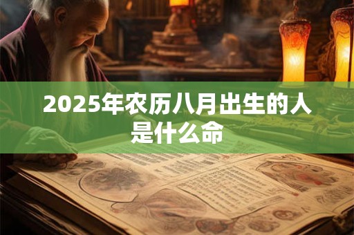 2025年农历八月出生的人是什么命