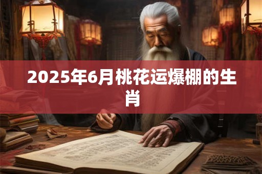 2025年6月桃花运爆棚的生肖
