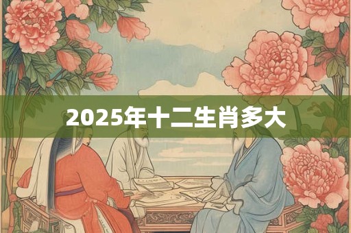 2025年十二生肖多大