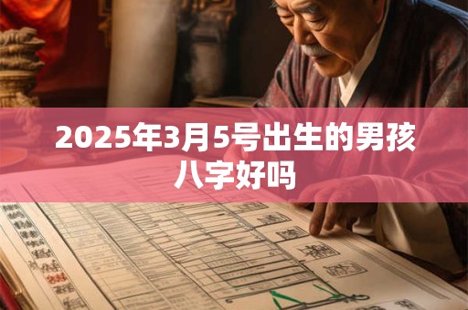 2025年3月5号出生的男孩八字好吗 2025年3月5号出生的男孩八字好吗