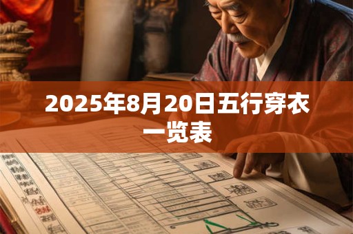 2025年8月20日五行穿衣一览表 2025年8月20日五行穿衣一览表