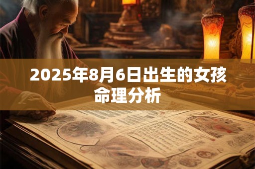 2025年8月6日出生的女孩命理分析 2025年8月6日出生的女孩命理分析