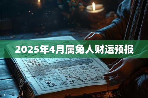 2025年4月属兔人财运预报 2025年4月属兔人财运预报