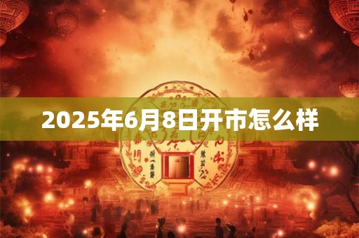 2025年6月8日开市怎么样 2025年6月8日开市怎么样