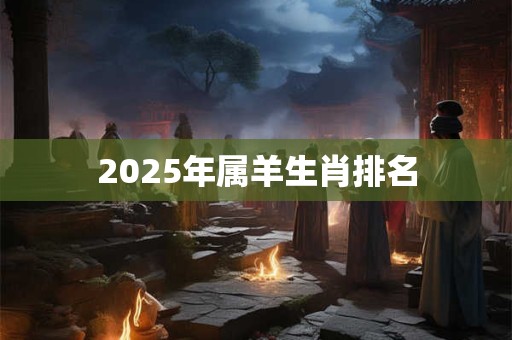 2026年属羊生肖排名