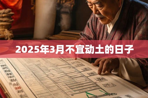 2025年3月不宜动土的日子