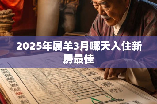 2025年属羊3月哪天入住新房最佳 2025年属羊3月哪天入住新房最佳