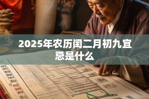 2025年农历闰二月初九宜忌是什么 2025年农历闰二月初九宜忌是什么