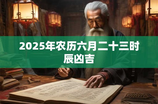 2025年农历六月二十三时辰凶吉 2025年农历六月二十三时辰凶吉