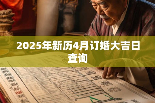 2025年新历4月订婚大吉日查询 2025年新历4月订婚大吉日查询