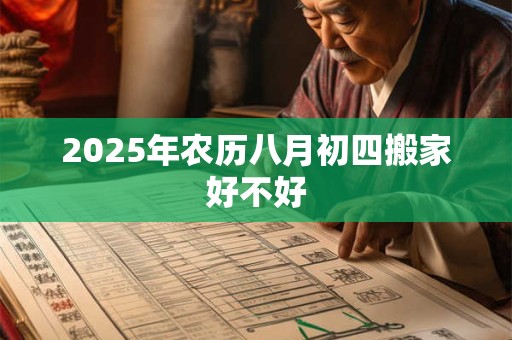 2025年农历八月初四搬家好不好