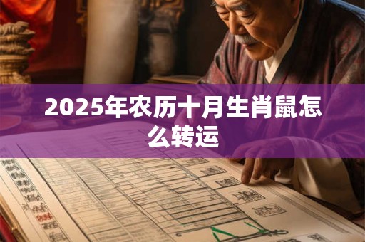 2025年农历十月生肖鼠怎么转运 2025年农历十月生肖鼠怎么转运