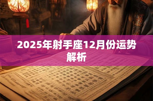 2025年射手座12月份运势解析 2025年射手座12月份运势解析