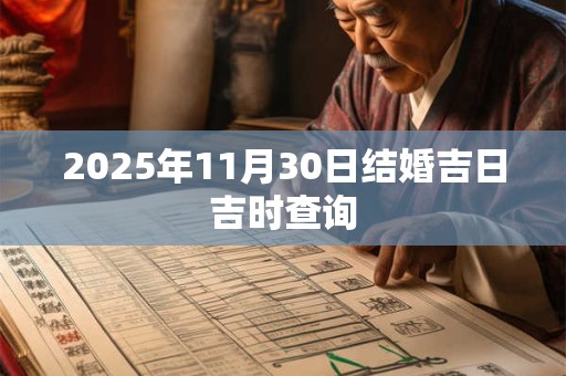 2025年11月30日结婚吉日吉时查询