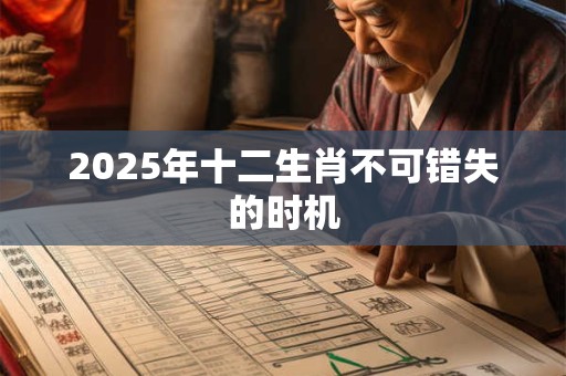 2025年十二生肖不可错失的时机 2025年十二生肖不可错失的时机