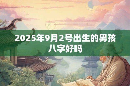 2026年9月2号出生的男孩八字好吗