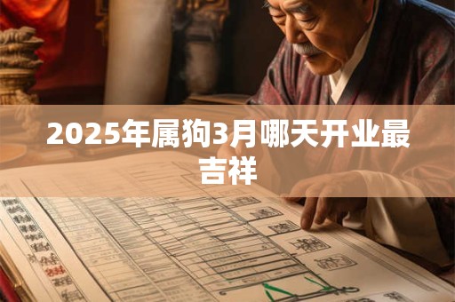 2025年属狗3月哪天开业最吉祥 2025年属狗3月哪天开业最吉祥