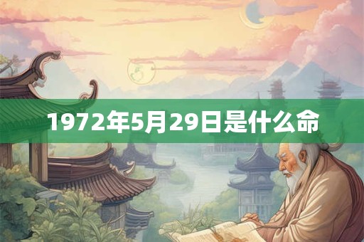1972年5月29日是什么命 1972年5月29日是什么命