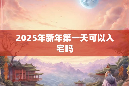 2025年新年第一天可以入宅吗 2025年新年第一天可以入宅吗