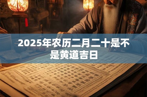 2025年农历二月二十是不是黄道吉日