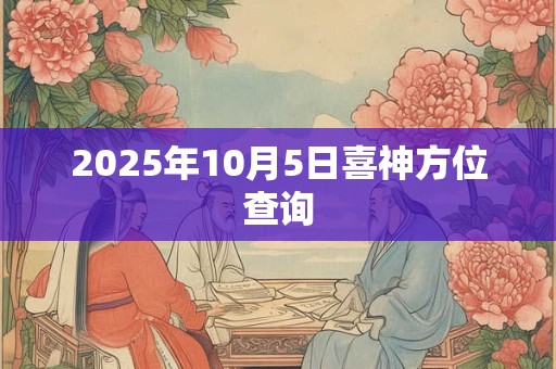 2025年10月5日喜神方位查询 2025年10月5日喜神方位查询