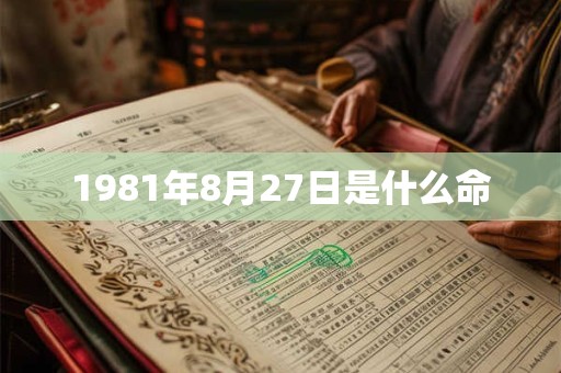 1981年8月27日是什么命 1981年8月27日是什么命