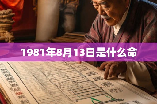 1981年8月13日是什么命 1981年8月13日是什么命