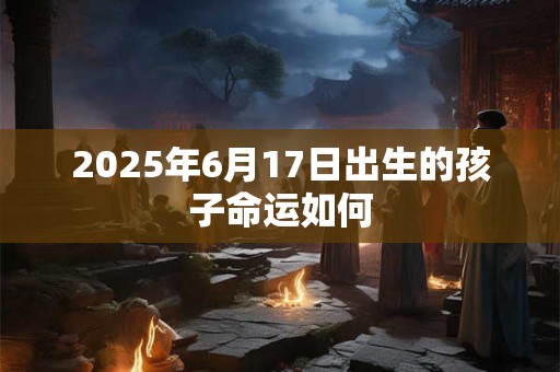 2025年6月17日出生的孩子命运如何 2025年6月17日出生的孩子命运如何