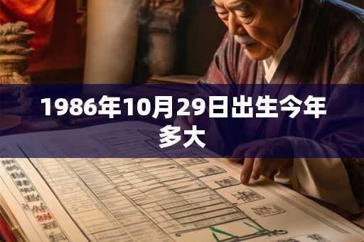 1986年10月29日出生今年多大 1986年10月29日出生今年多大