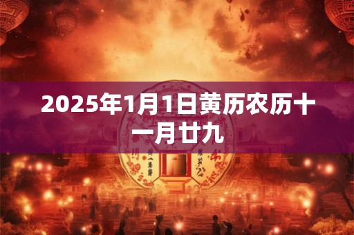 2025年1月1日黄历农历十一月廿九 2025年1月1日黄历农历十一月廿九